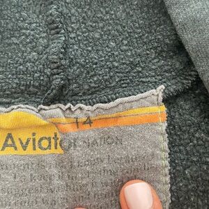 Aviator Nation Gray Hoodie with Yellow Accent